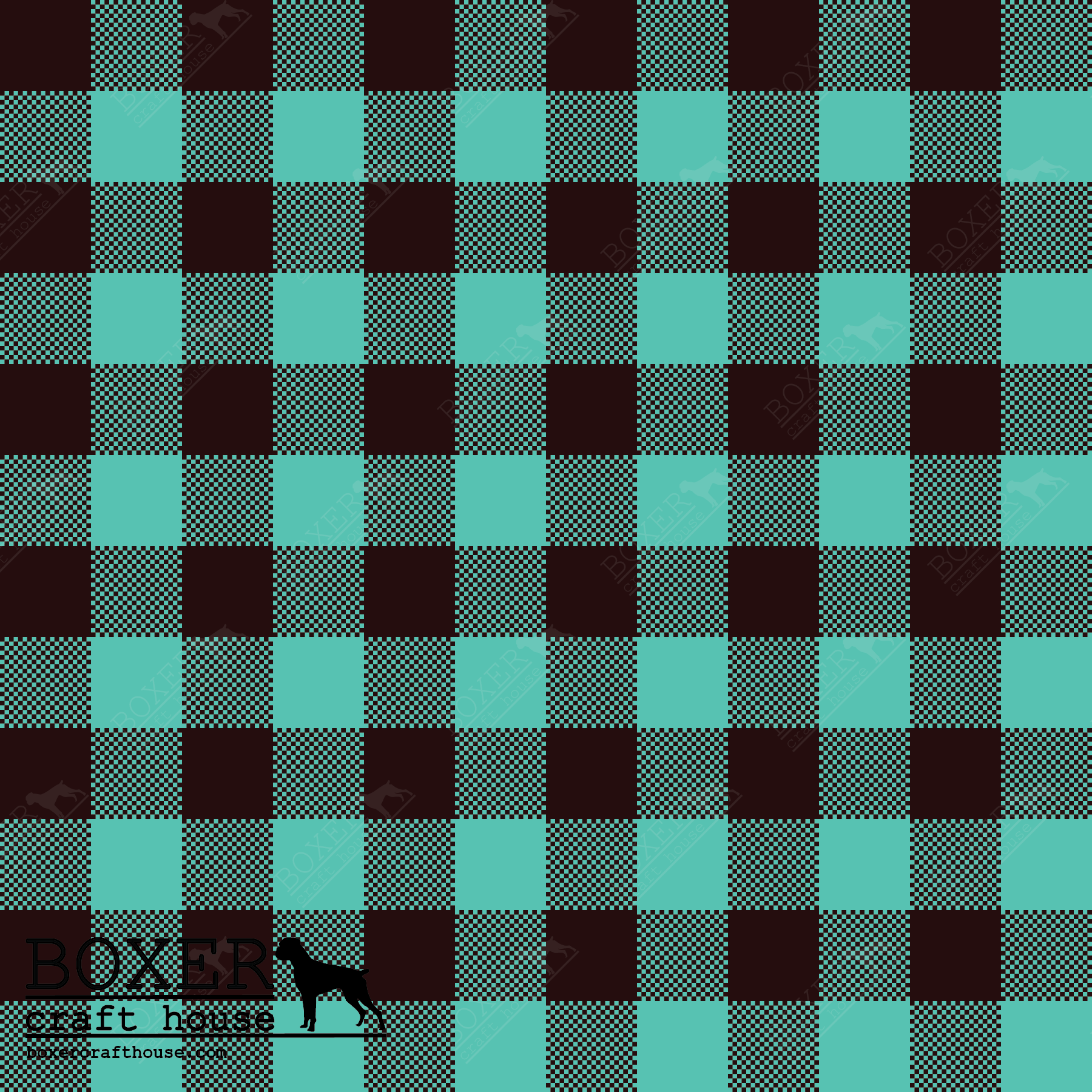 Mint Buffalo Plaid 1.2 Square