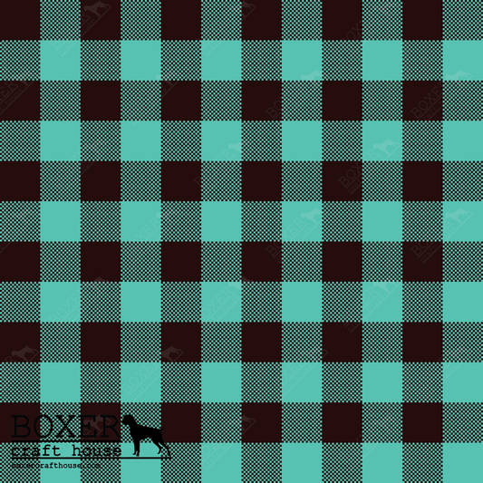 Mint Buffalo Plaid 1.2 Square