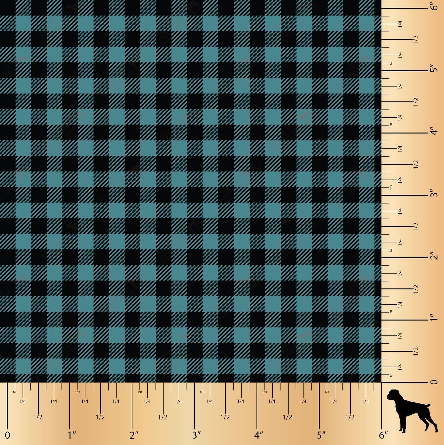 Teal - Buffalo Plaid Diagonal 1/4"