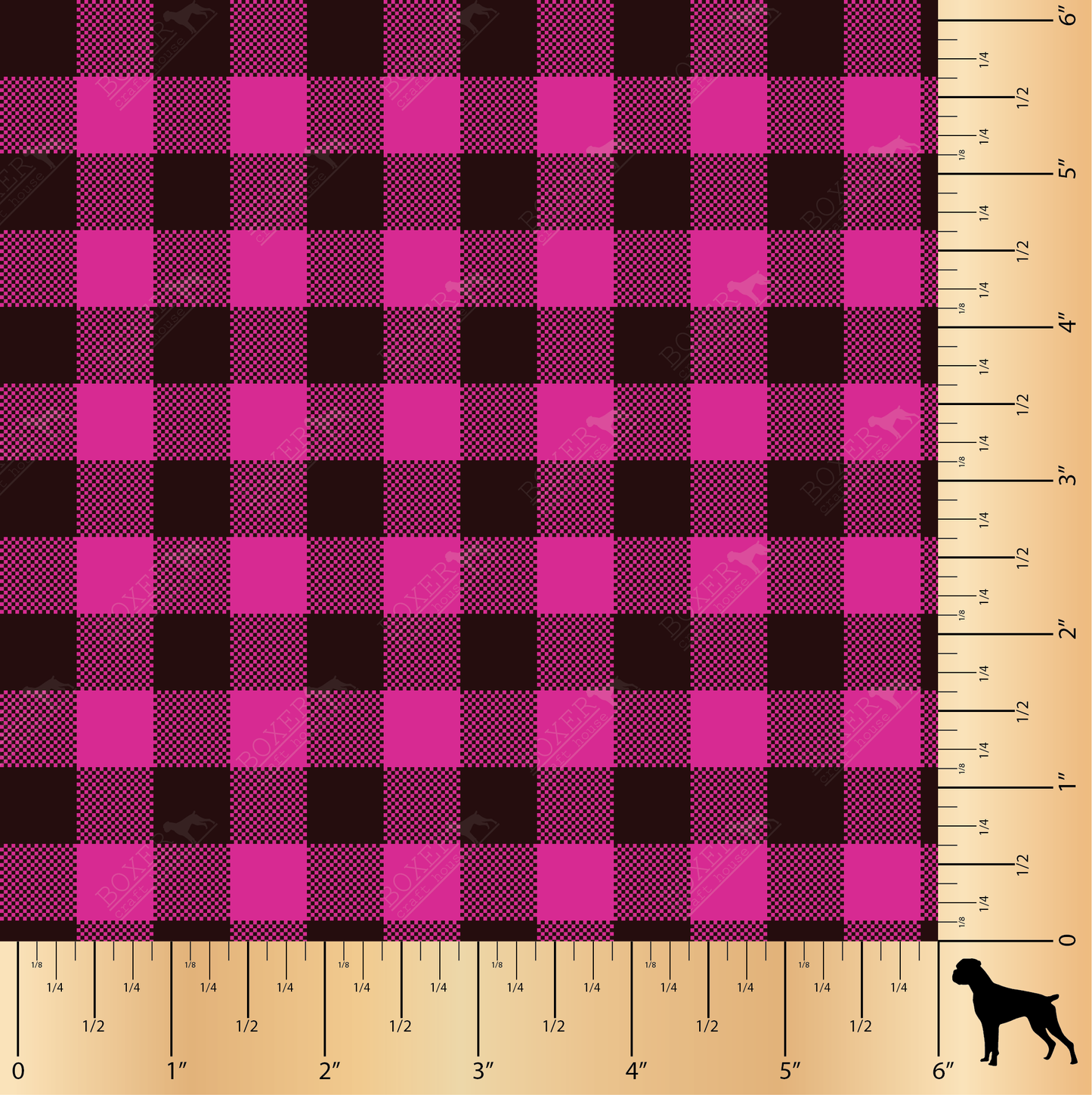 Pink - Buffalo Plaid - 1/2"