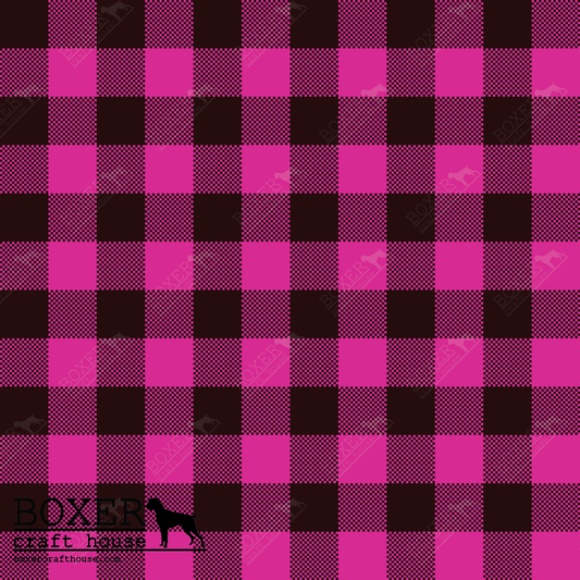 uffalo Plaid 1.2 Square Pink