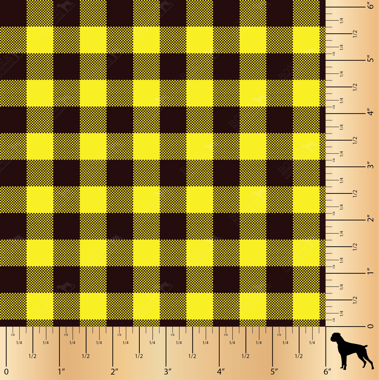 Yellow - Buffalo Plaid - 1/2"