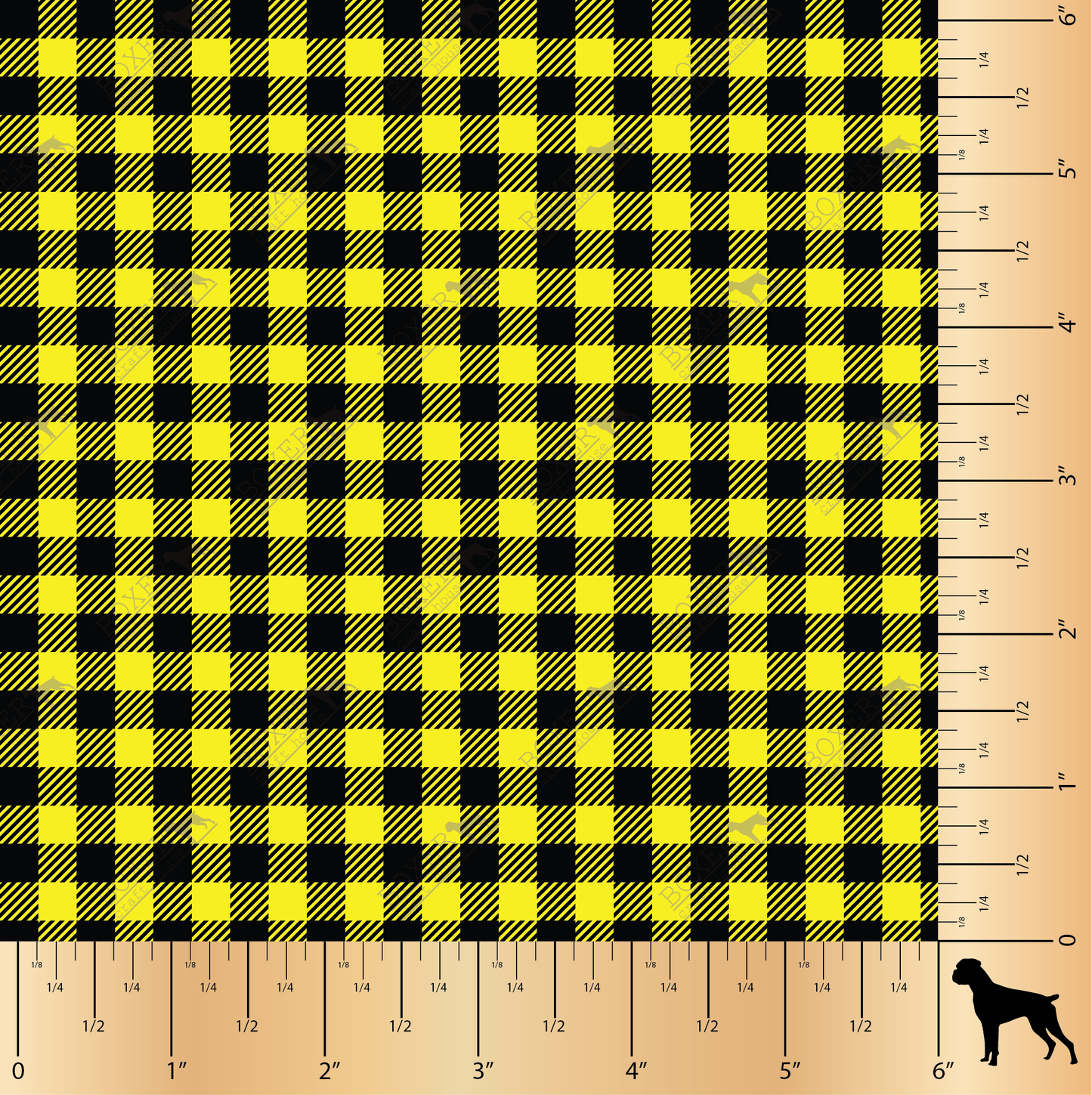 HTV Patterns - Yellow -  Buffalo Plaid Diagonal