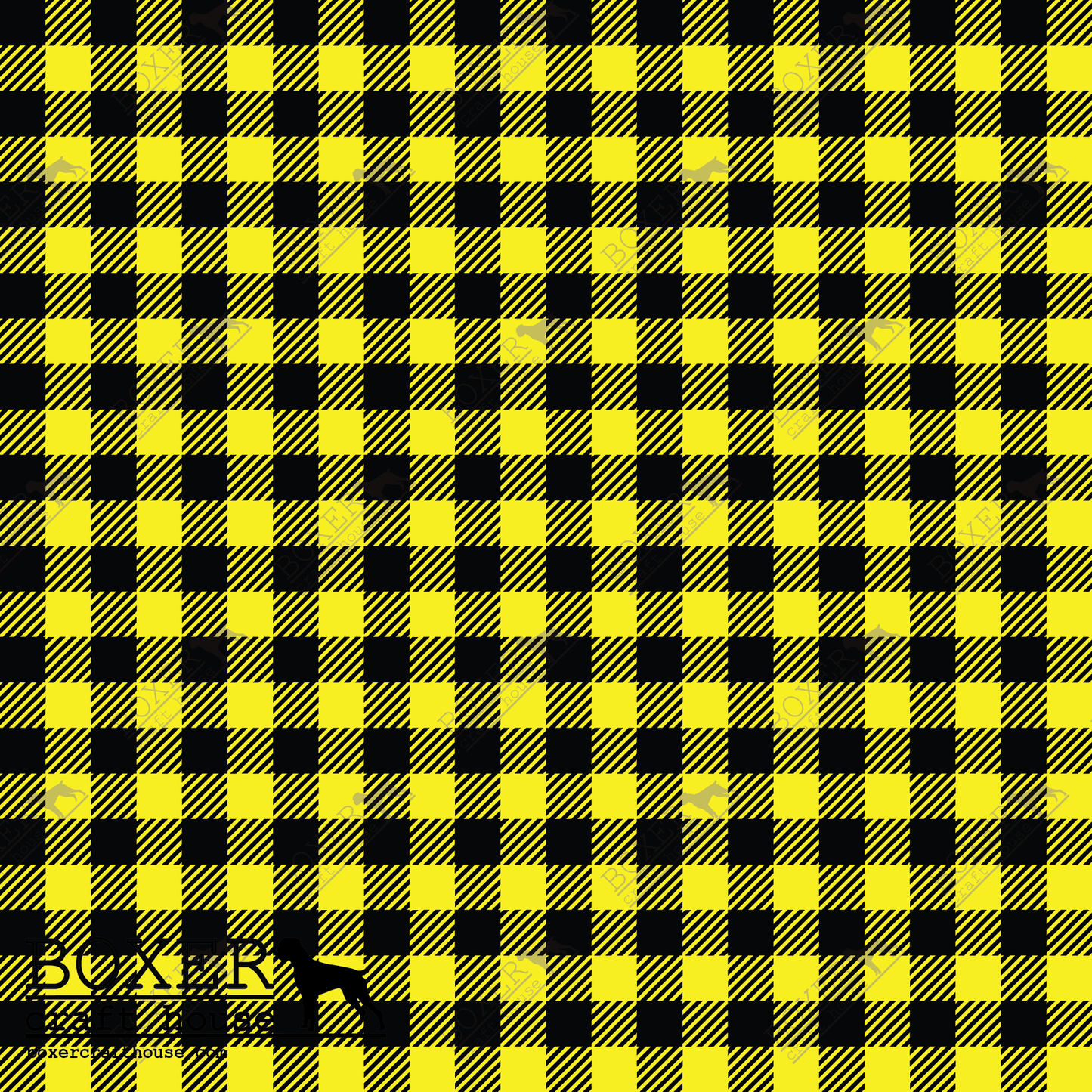 PSV Patterns - Yellow - Buffalo Plaid Diagonal 1/4"