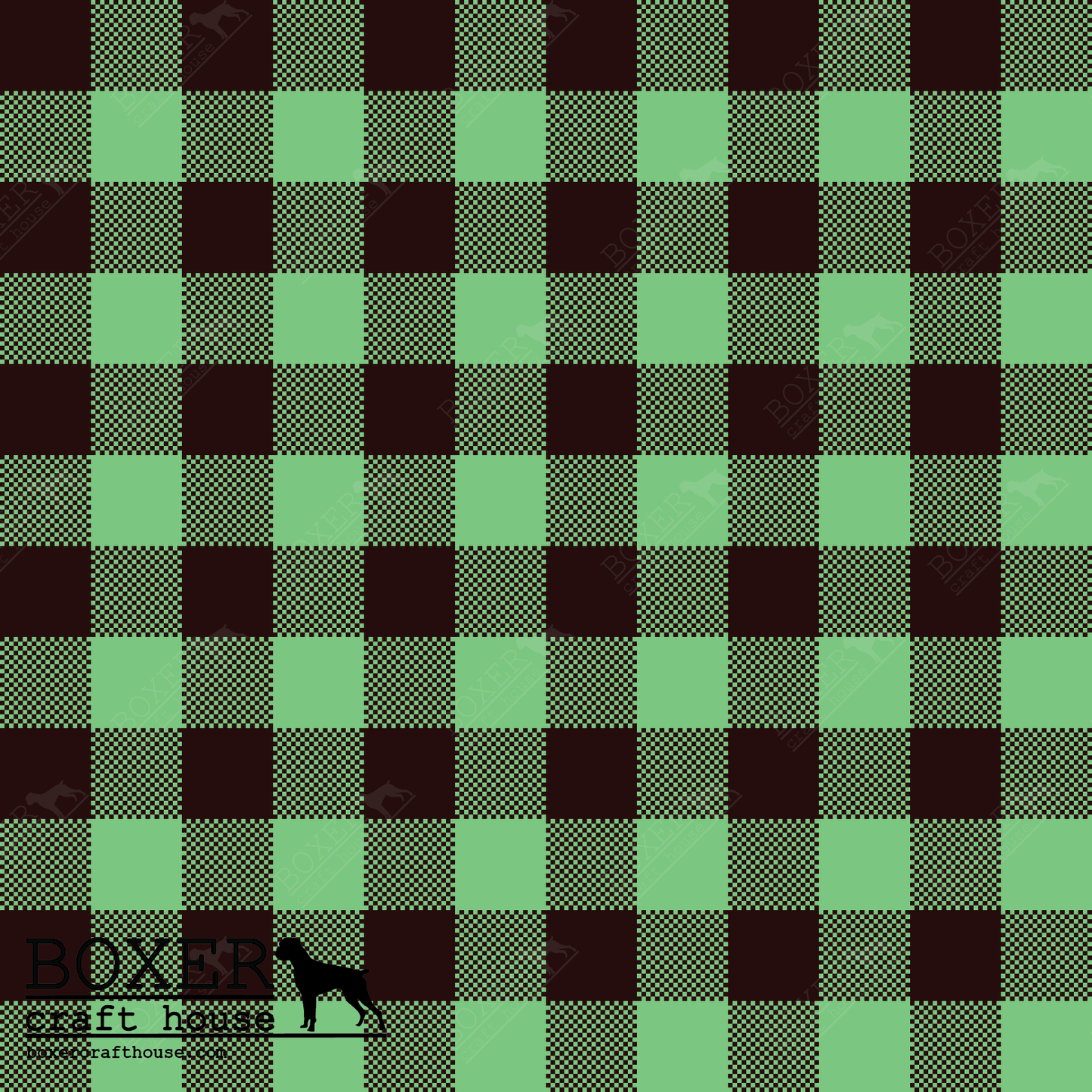 Buffalo Plaid 1.2 Square Summer Green PSV, HTV, PFL