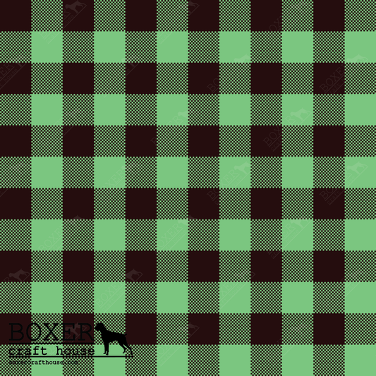 Buffalo Plaid 1.2 Square Summer Green PSV, HTV, PFL