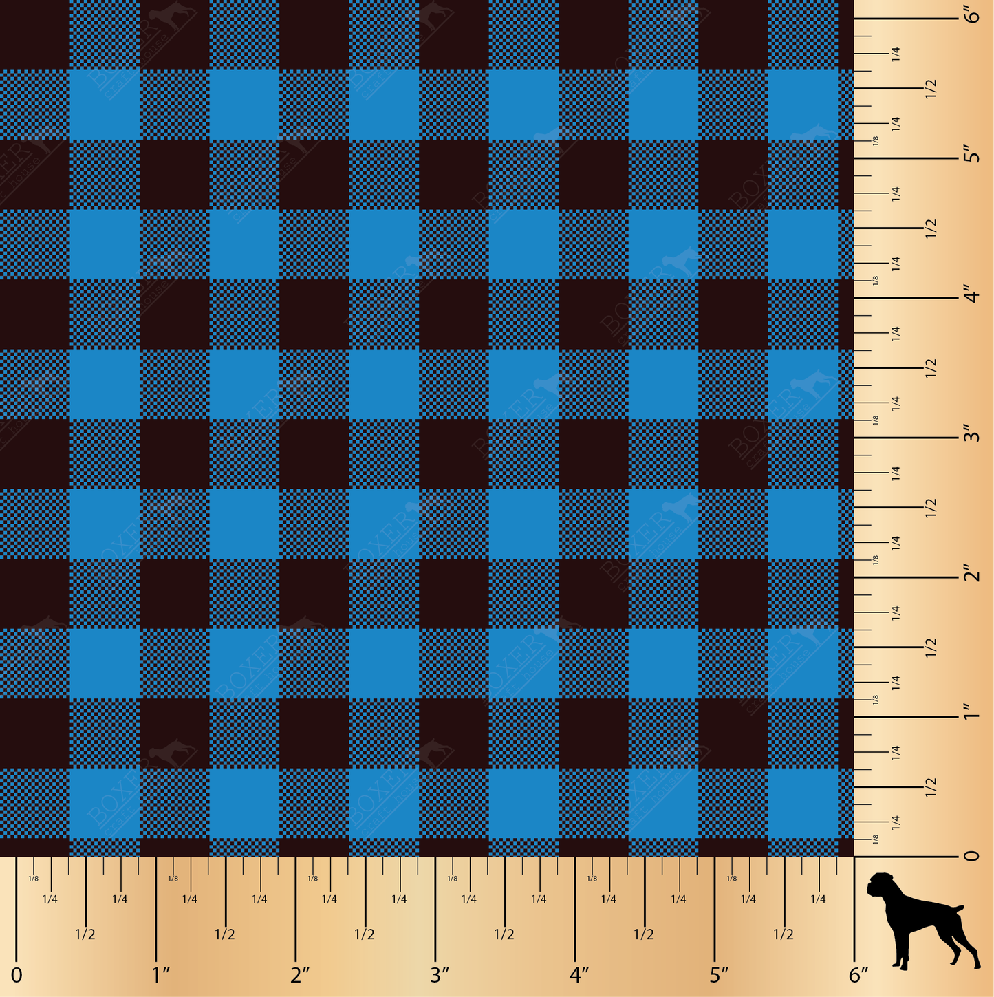 Blue - Buffalo Plaid - 1/2"