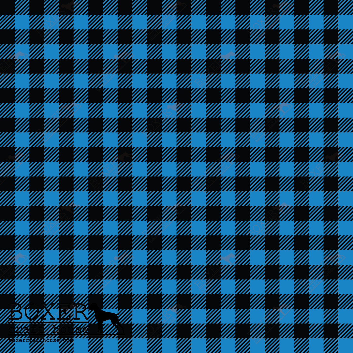 Blue - Buffalo Plaid Diagonal 1/4"