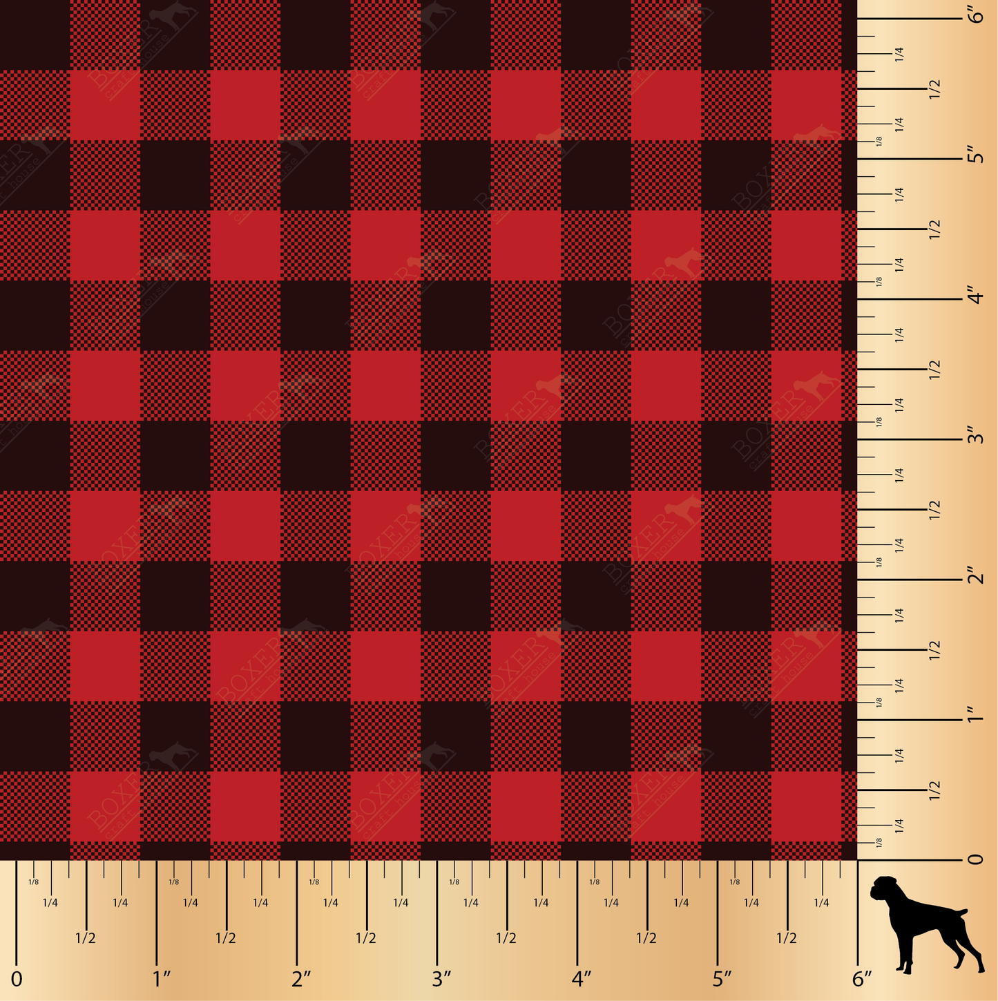 Candy Apple Red - Buffalo Plaid - 1/2"