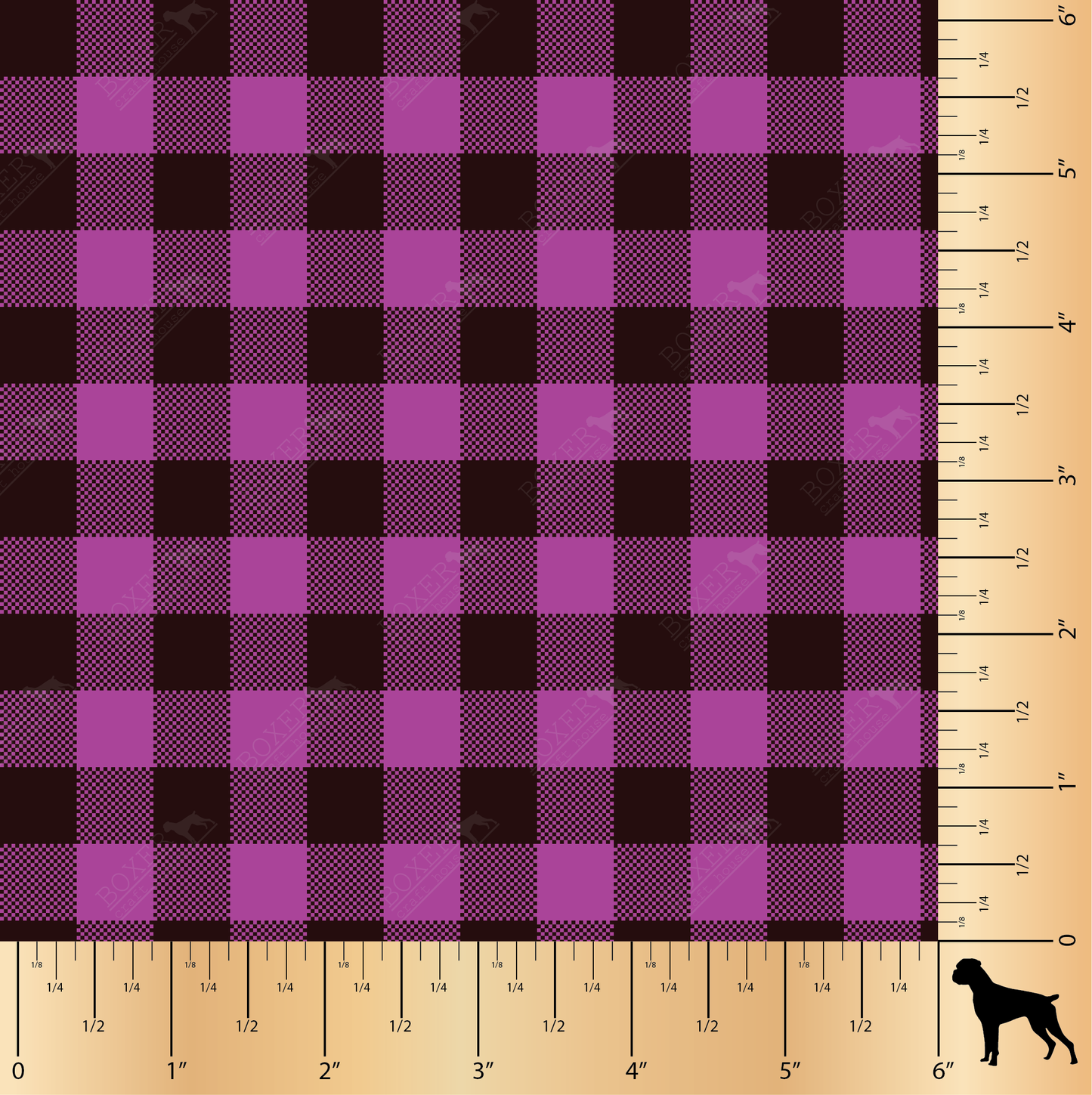 Purple - Buffalo Plaid - 1/2"