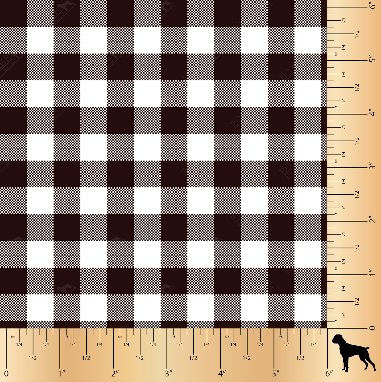 White - Buffalo Plaid - 1/2"