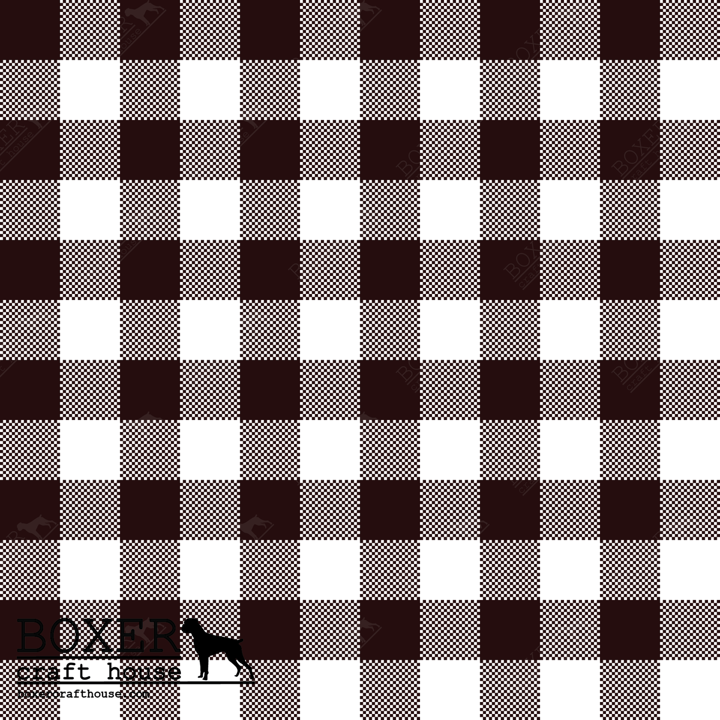 White - Buffalo Plaid - 1/2"