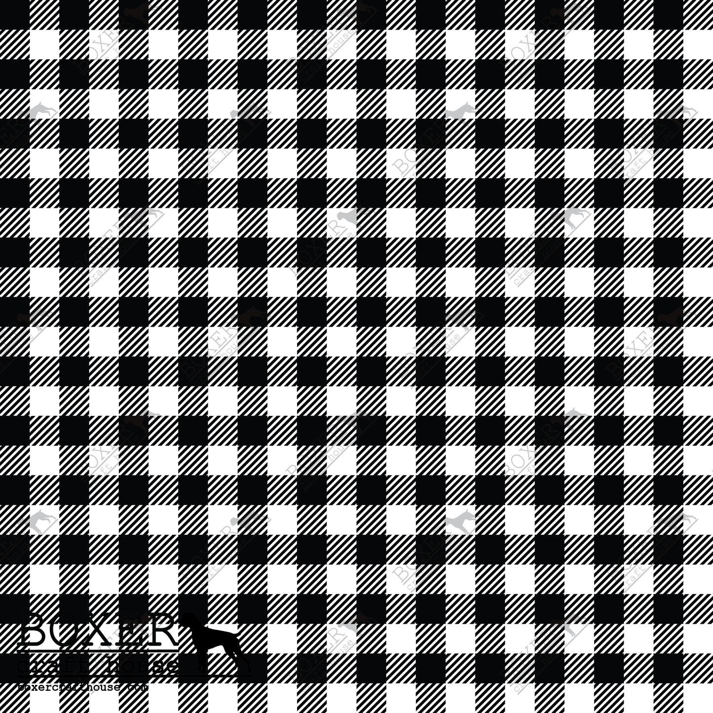 White - Buffalo Plaid Diagonal 1/4"