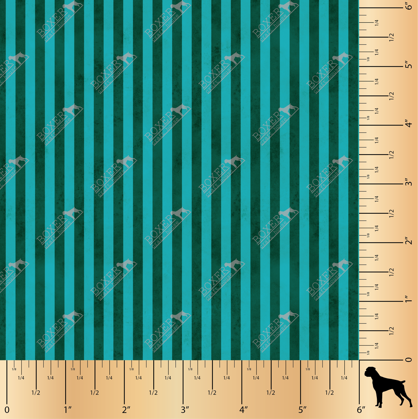 Wonderland Dark Turquoise Stripe