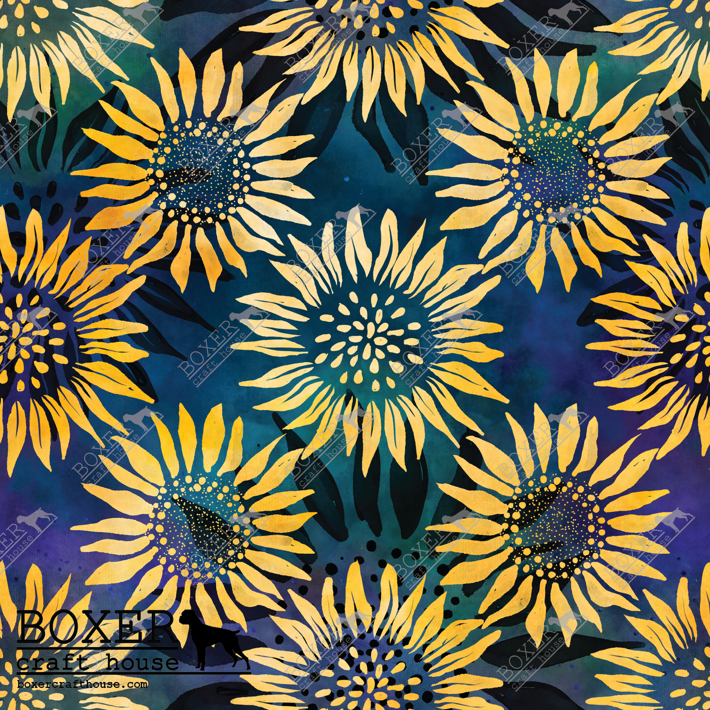 Sunflower Batik - Blue