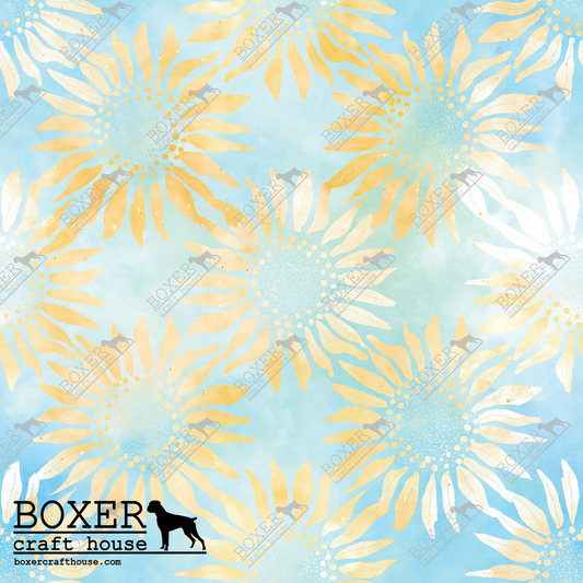 Sunflower Batik - Light Blue