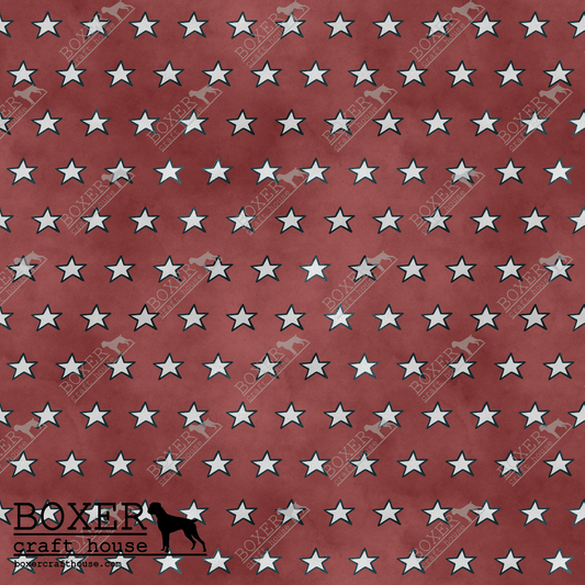 Patriotic Stars Red