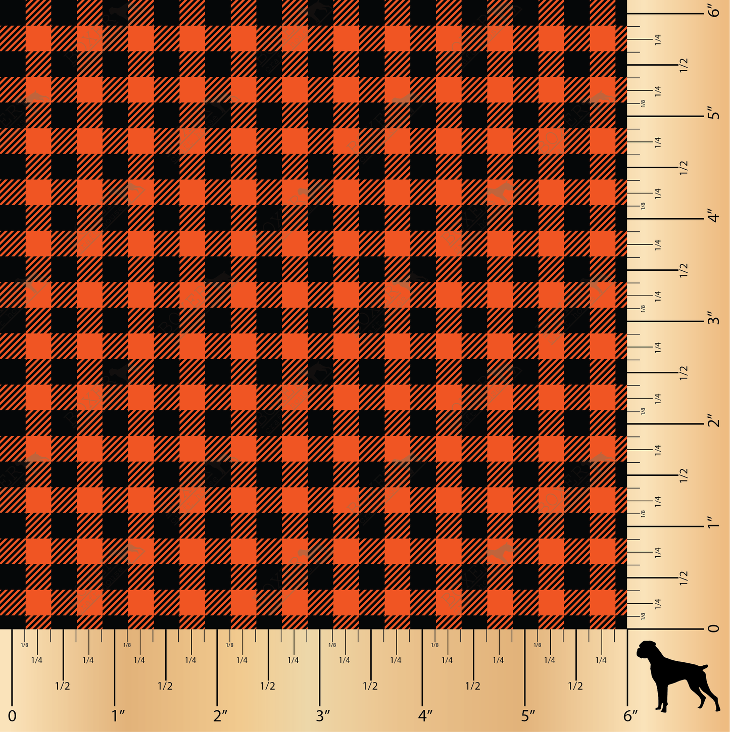 Orange - Buffalo Plaid Diagonal 1/4"