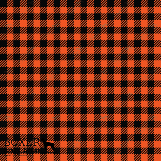 Orange - Buffalo Plaid Diagonal 1/4"