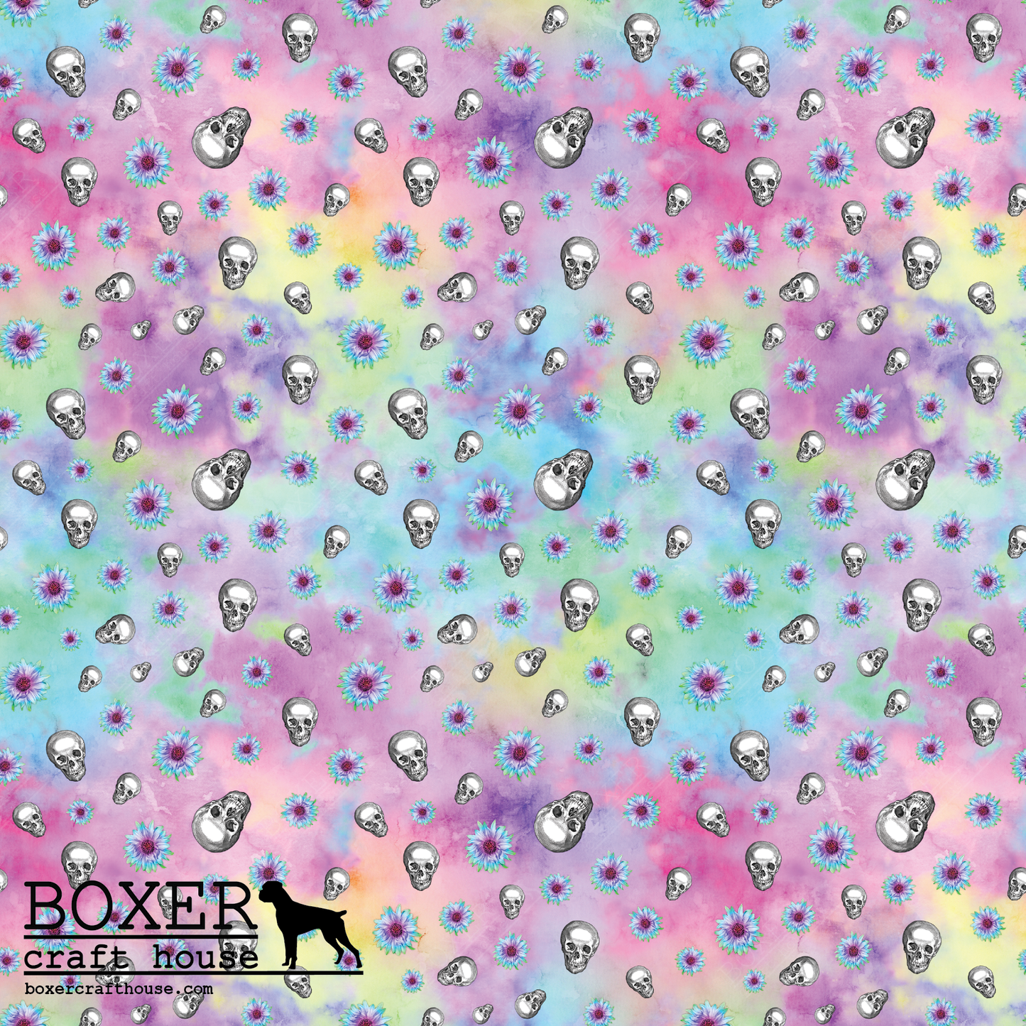 Colorful Skulls Faux Leather, Embroidery Vinyl, Sewing Faux Leather, Rainbow Skulls, Bag Making Supplies, Faux Leather For Embroidery, Quality Faux Leather, Embroidery Supplies, Sewing Supplies, Woman Owned Business, Craft Supply Store, USA,