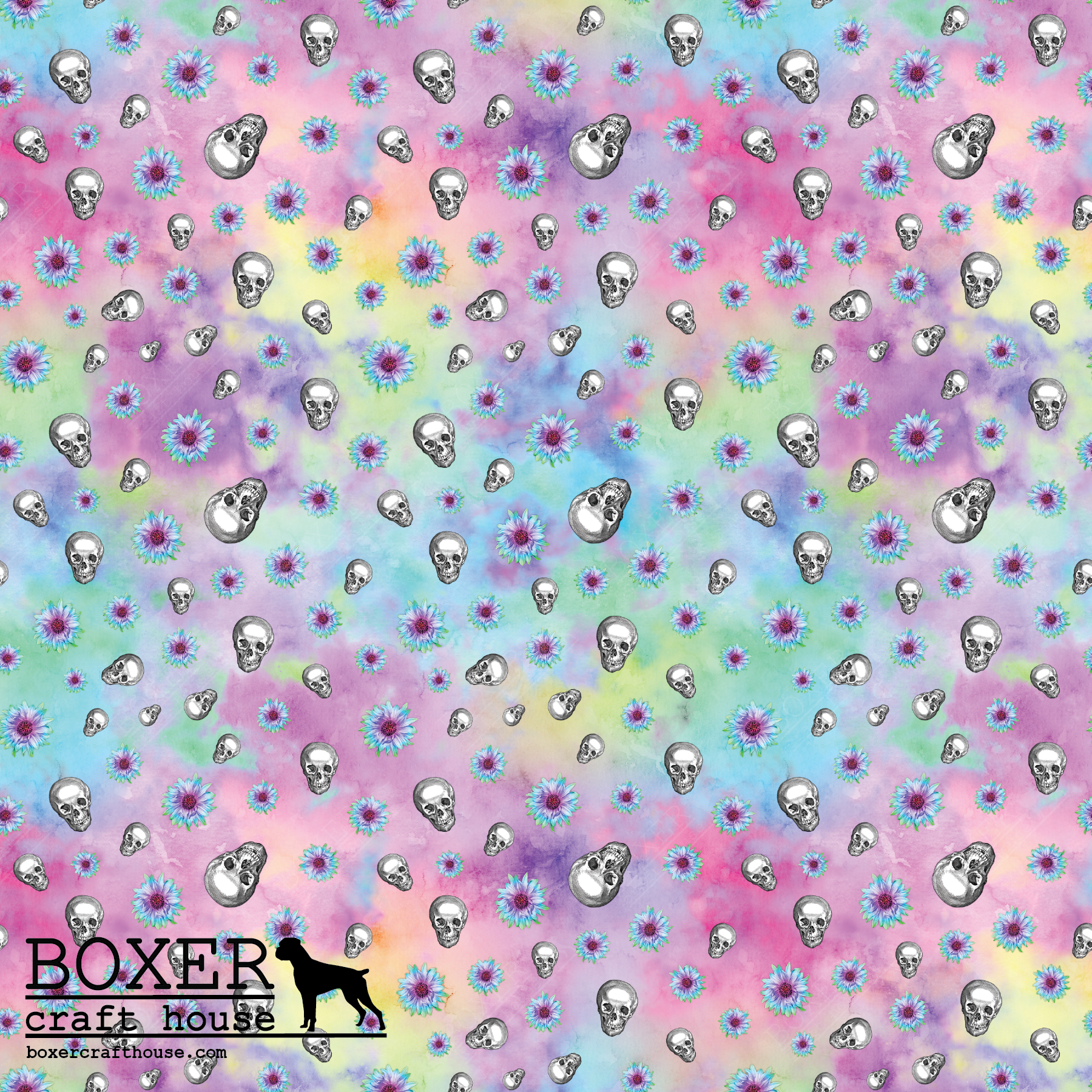 Colorful Skulls Faux Leather, Embroidery Vinyl, Sewing Faux Leather, Rainbow Skulls, Bag Making Supplies, Faux Leather For Embroidery, Quality Faux Leather, Embroidery Supplies, Sewing Supplies, Woman Owned Business, Craft Supply Store, USA,