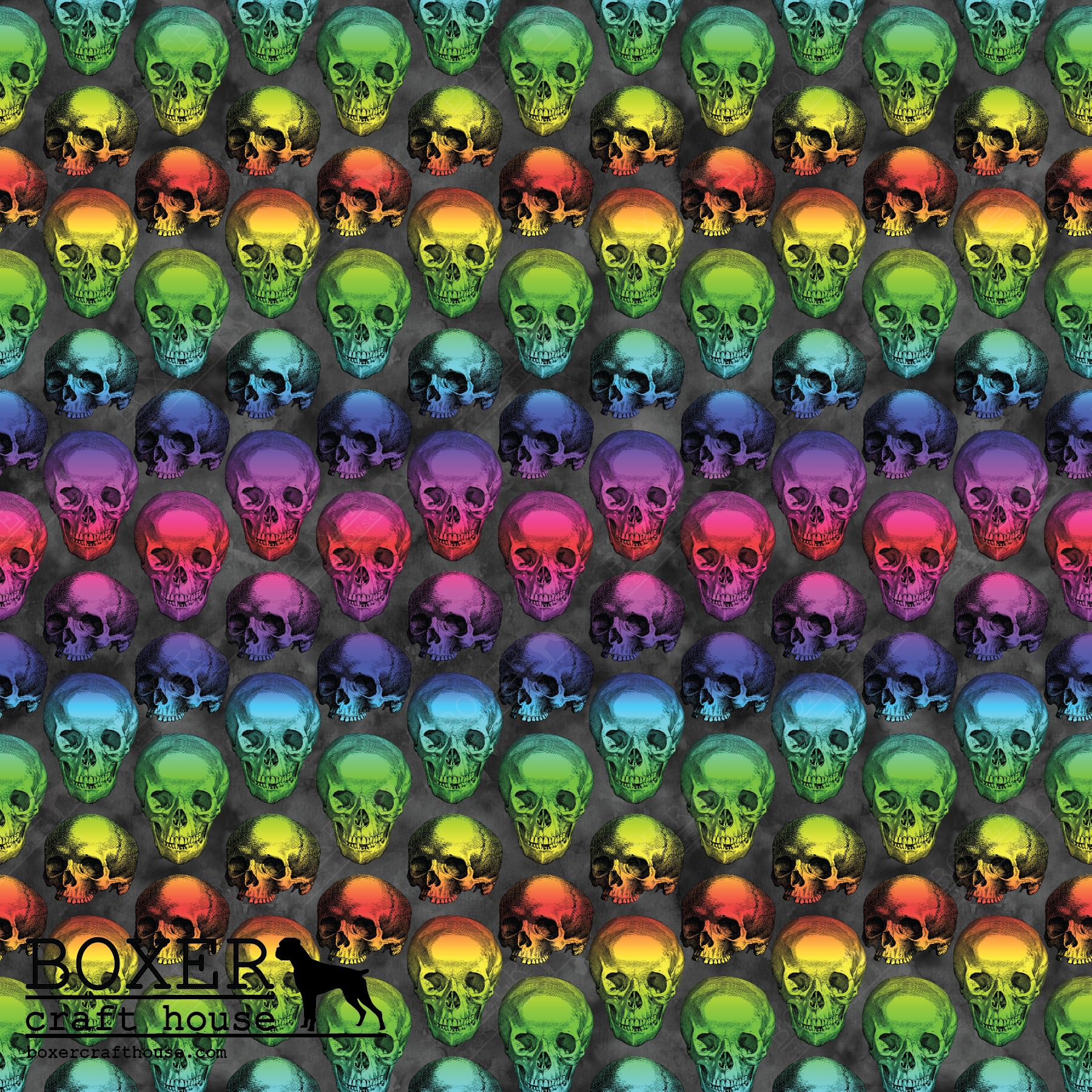 Colorful Skulls Faux Leather, Embroidery Vinyl, Sewing Faux Leather, Rainbow Skulls, Bag Making Supplies, Faux Leather For Embroidery, Quality Faux Leather, Embroidery Supplies, Sewing Supplies, Woman Owned Business, Craft Supply Store, USA,