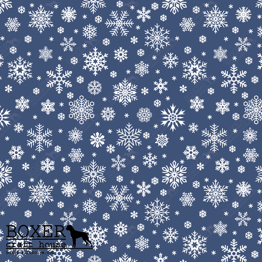 Snowflakes - True Navy