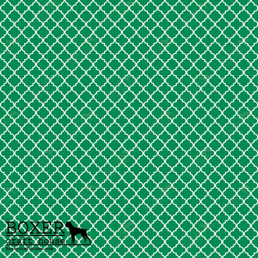 Quatrefoil - Green Bee