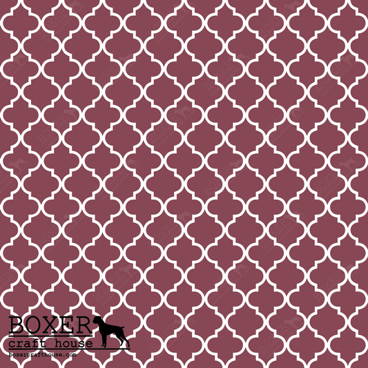 Quatrefoil - Maroon LG