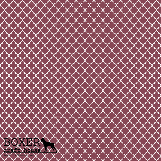 Quatrefoil - Maroon