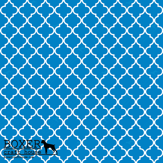 Quatrefoil - Blue LG