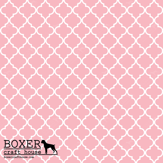 Quatrefoil - Tickled Pink LG