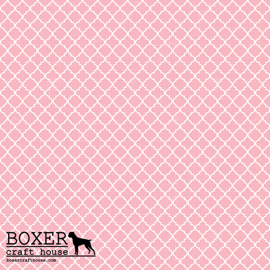 Quatrefoil - Tickled Pink