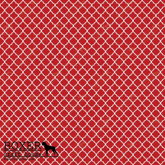 Quatrefoil - Candy Apple Red