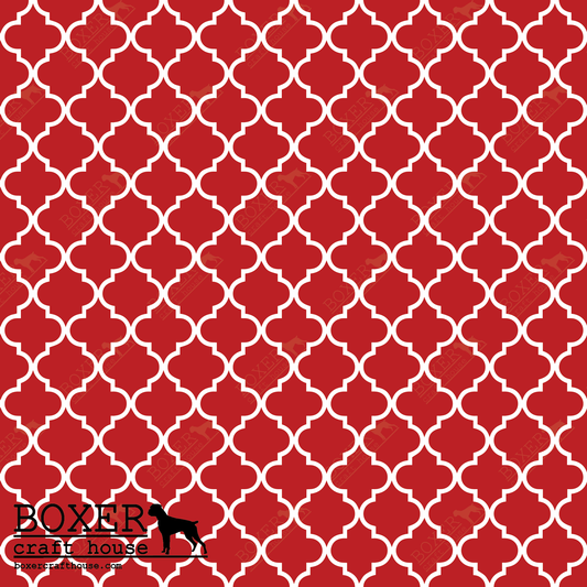 Quatrefoil - Candy Apple Red LG