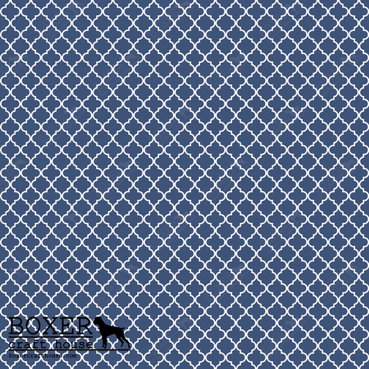 Quatrefoil - True Navy