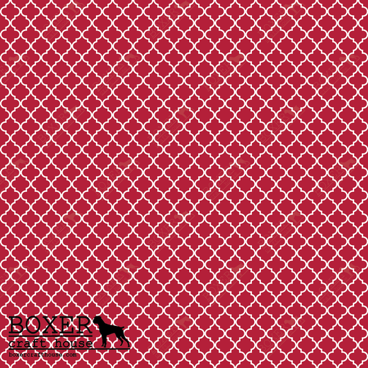 Quatrefoil - Crimson