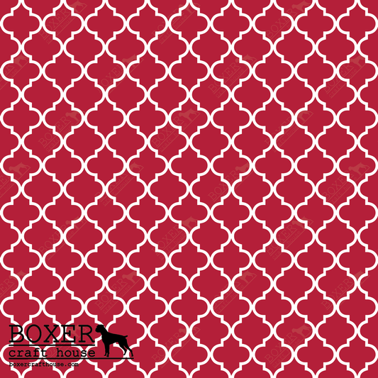 Quatrefoil - Crimson LG