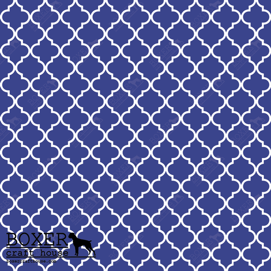 Quatrefoil - Royal Blue LG