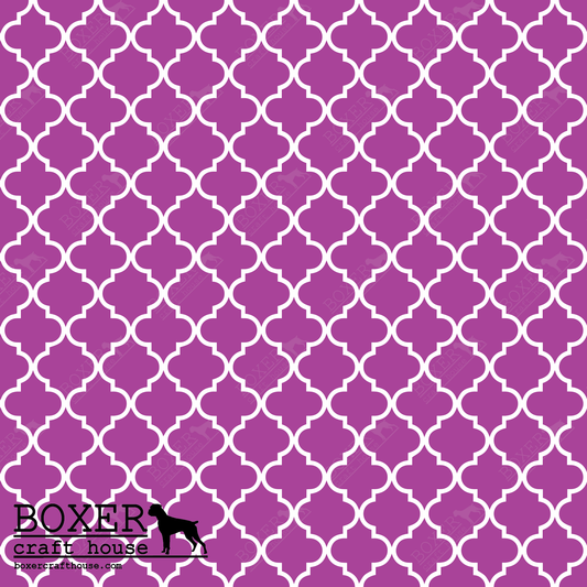 Quatrefoil - Purple LG