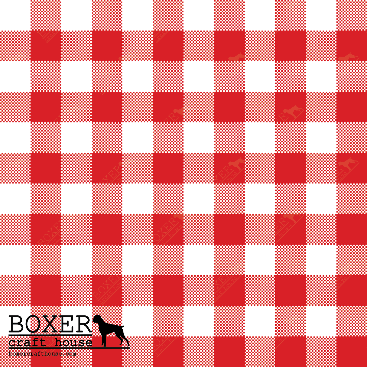 Gingham 1/2" - Fiery Red