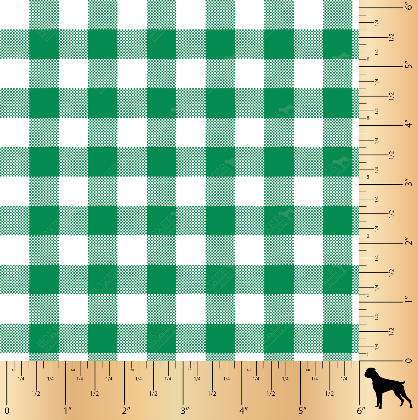 Gingham 1/2" - Green Bee