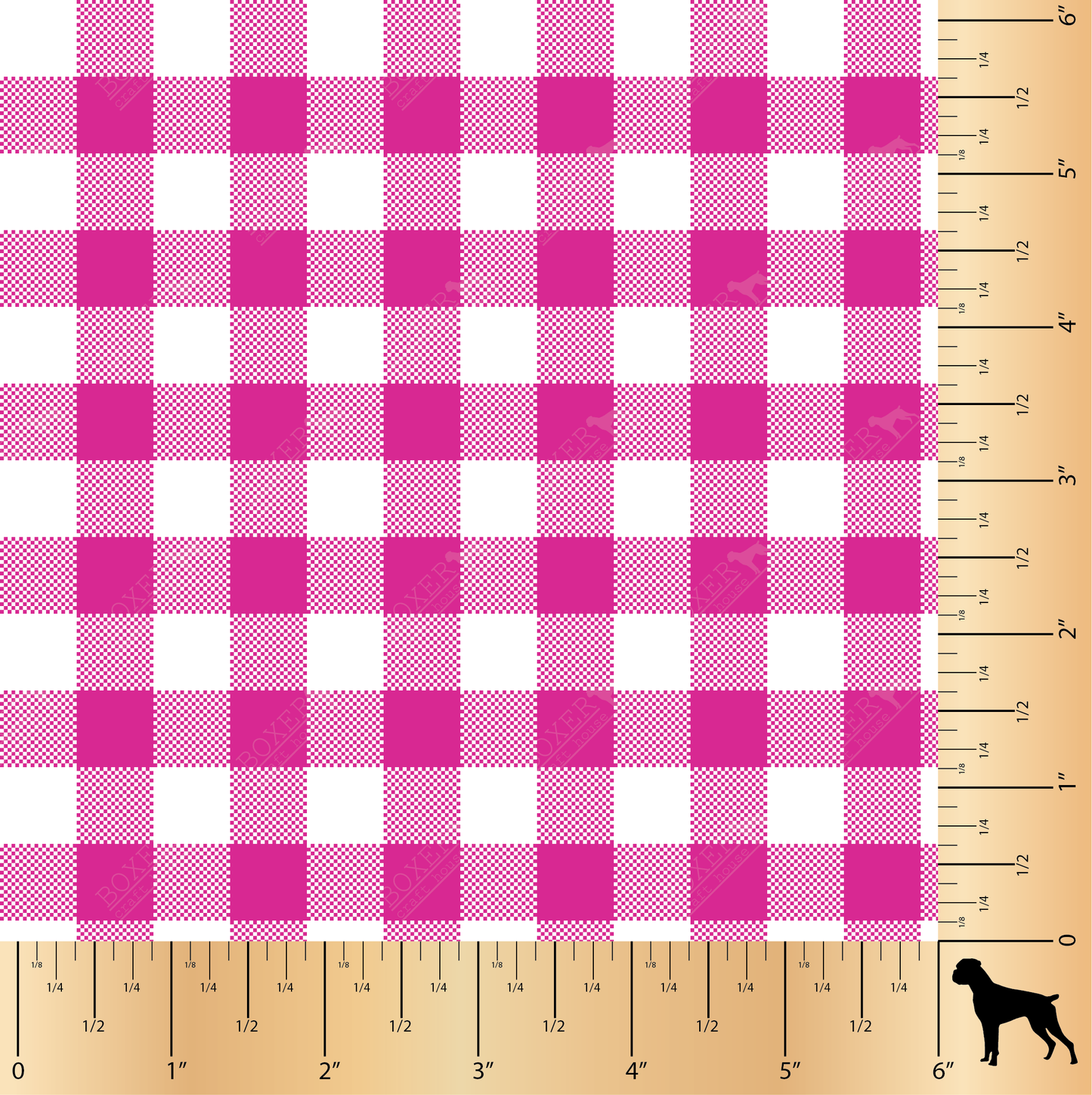 Gingham 1/2" - Pink