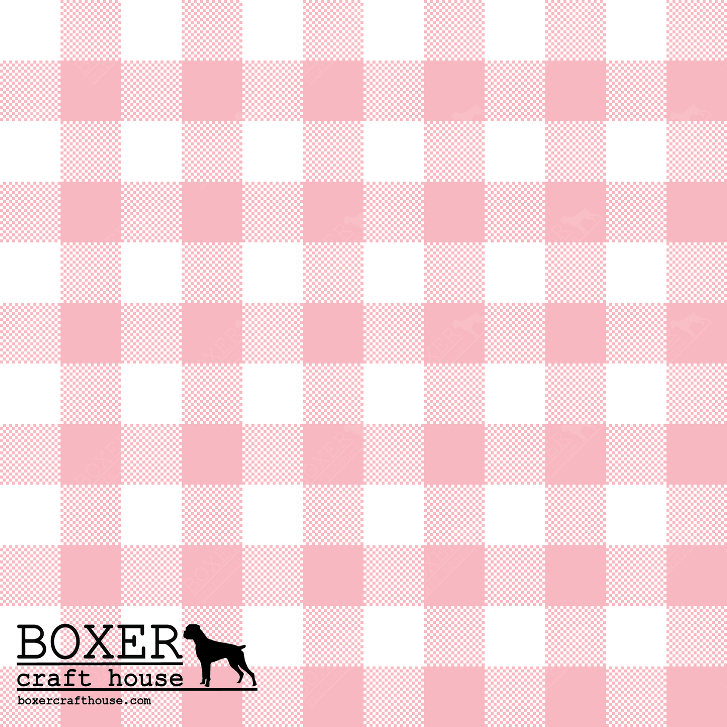 Gingham 1/2" - Tickled Pink