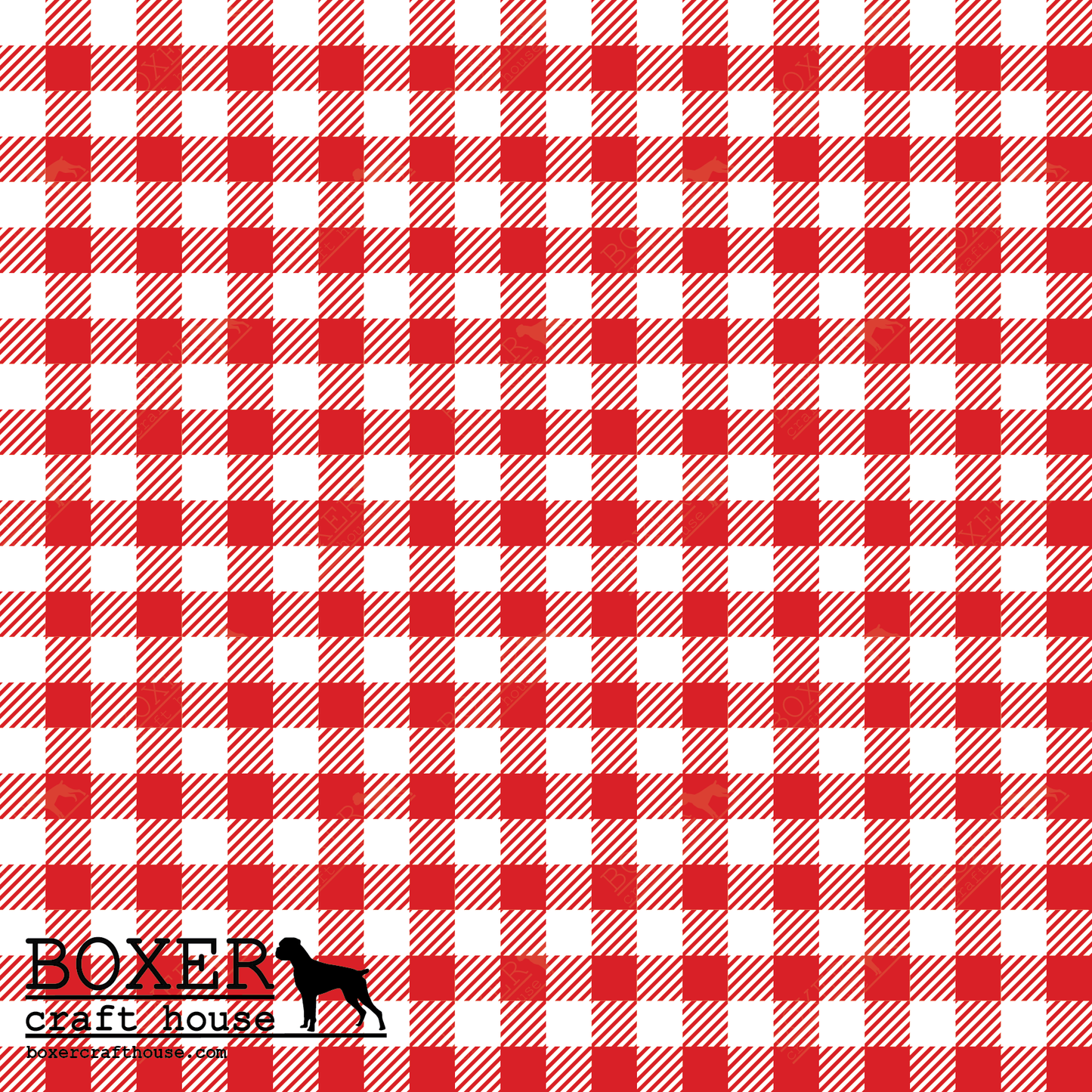 Gingham 1/4" - Fiery Red