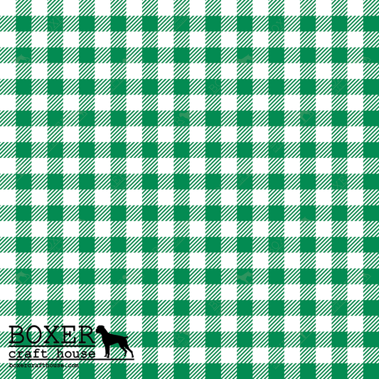 Gingham 1/4" - Green Bee