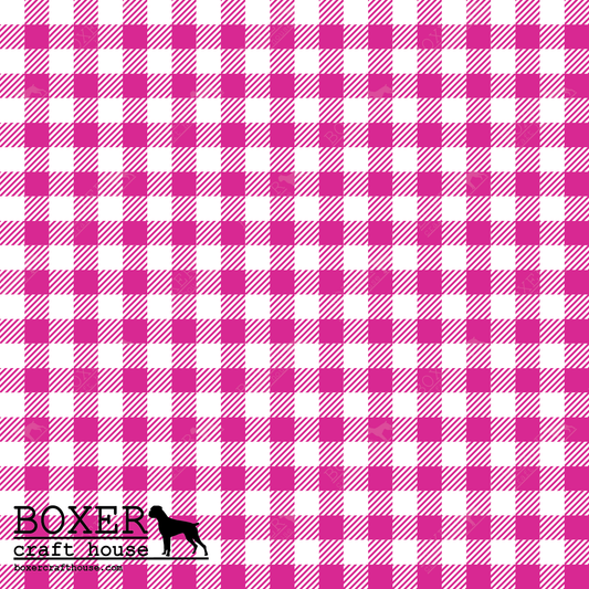 Gingham 1/4" - Pink