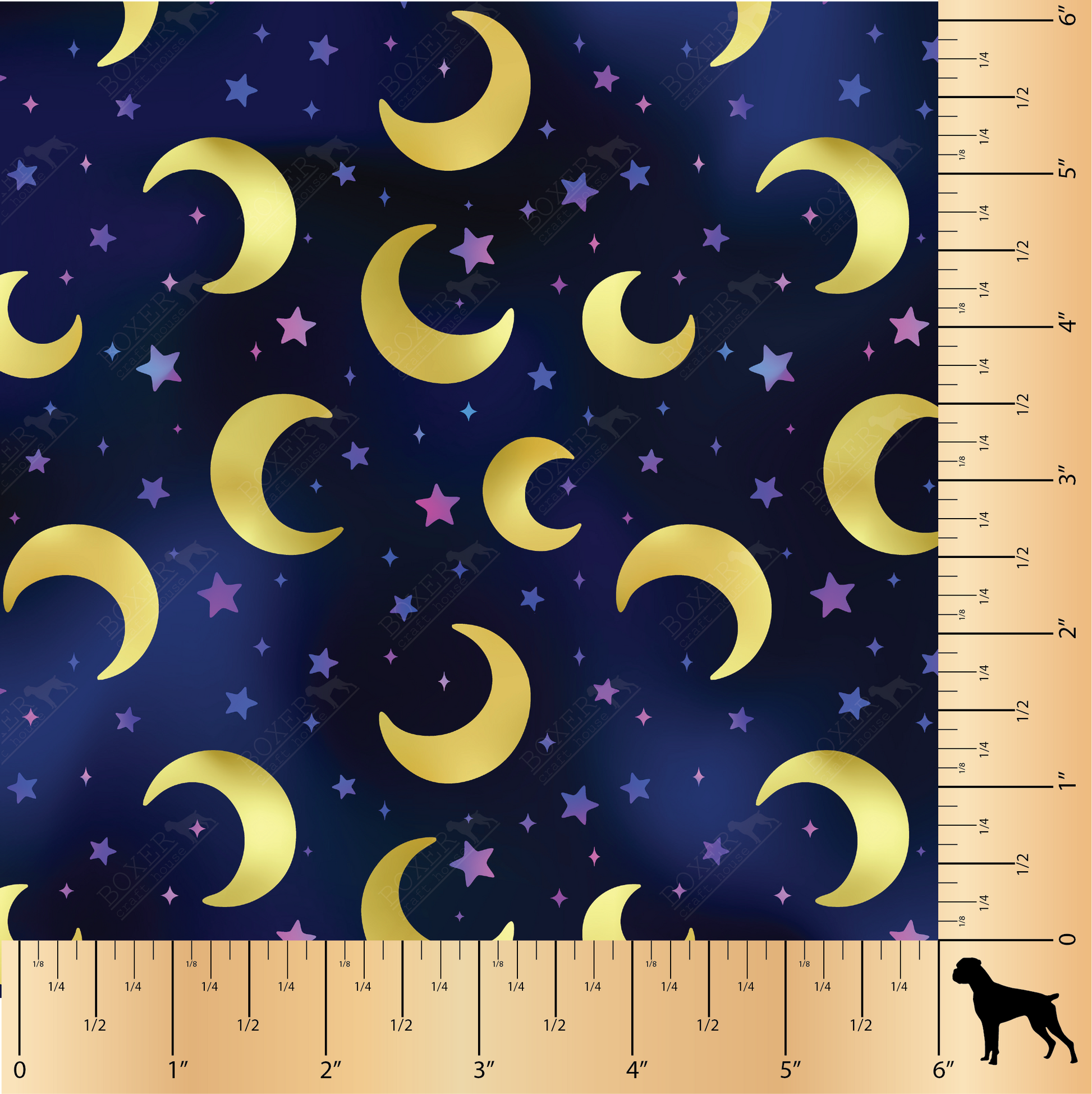 Galaxy Printed Faux Leather Printed Vinyl Moons, Science, Star