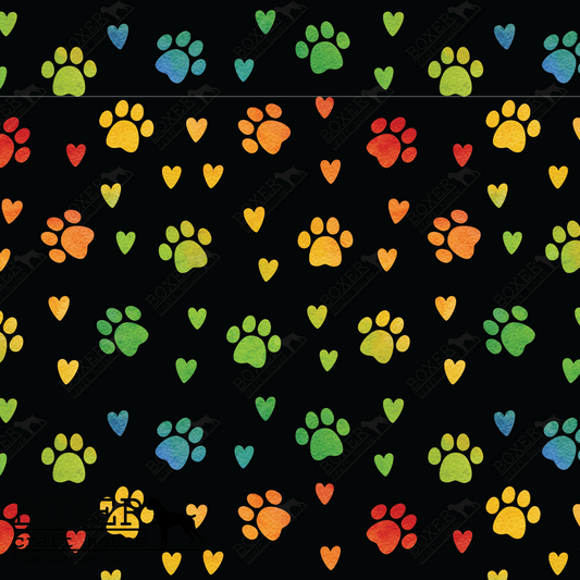 Printed Faux Leather, Faux Leather, Embroidery Vinyl, Sewing with faux leather, Printed in the USA, Paw Print Vinyl, Animal Lovers, Faux Leather for bags, Purse Making, Poop Bag Faux Leather, Boxer Craft House Faux Leather, Embroidery, Rainbow Paws,