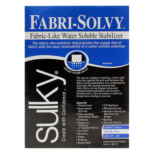 Fabri-Solvy Water Soluble Stabilizer Sulky